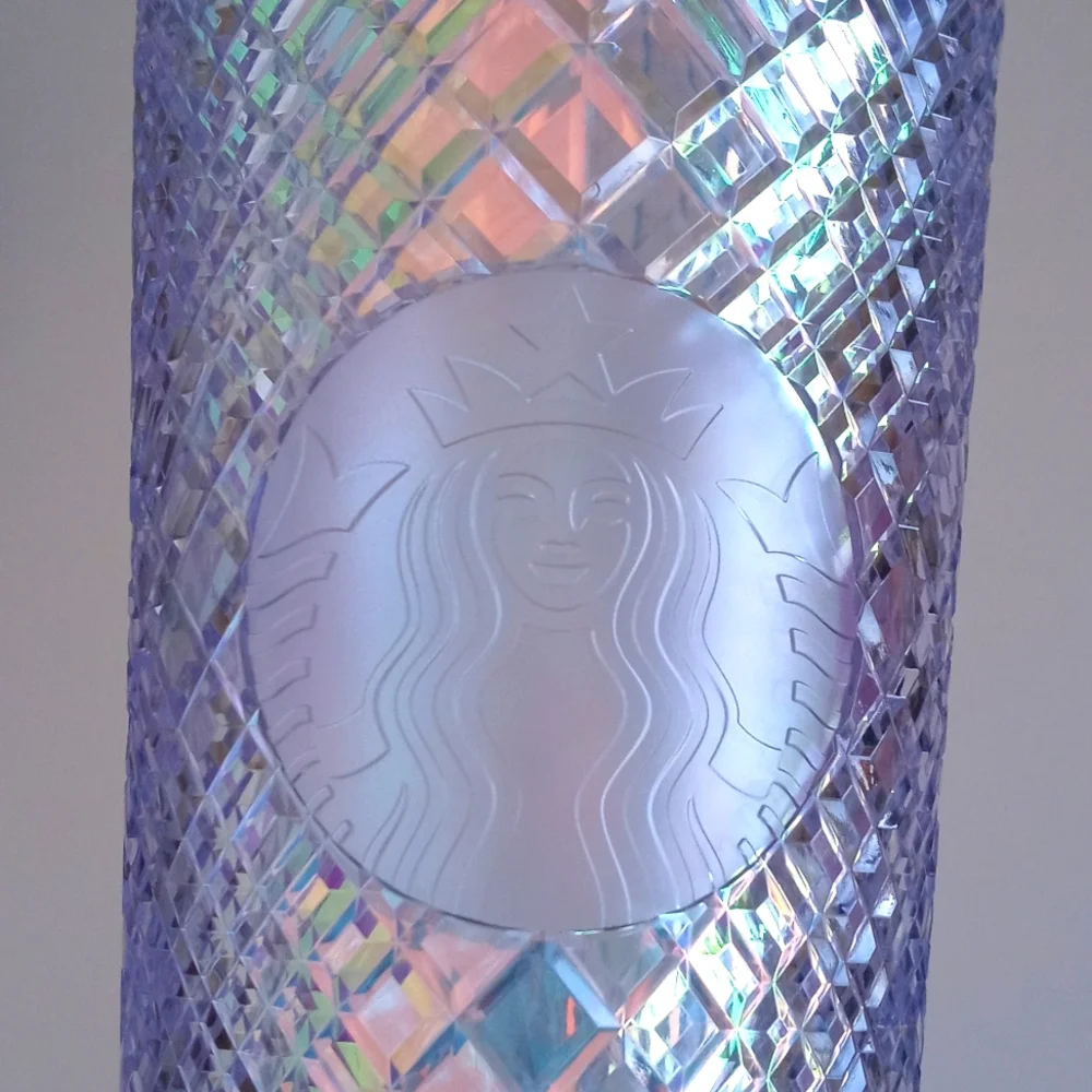 2022 Spring Starbucks Iridescent Unicorn Grid Venti 24oz Tumbler w Lid & Straw